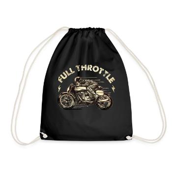SSD Full Throttle retro racer - Biker Design - Turnbeutel - Schwarz - Vorne