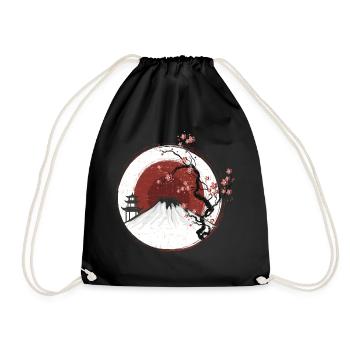Fujiyama in the sunset White Edition - Drawstring Bag - black - Front