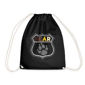 Bear LGBT cop mark - Drawstring Bag - black - Front