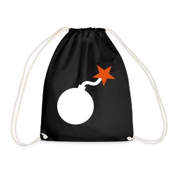 Icône de forme étoile bombe dynamite - Sac de sport léger - noir - Devant