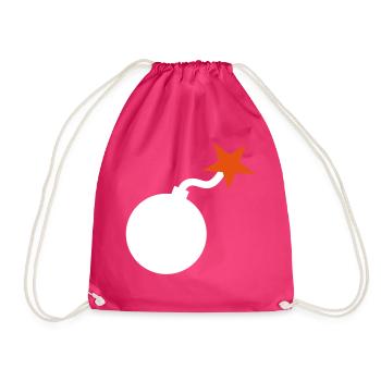 Icône de forme étoile bombe dynamite - Sac de sport léger - fuchsia - Devant