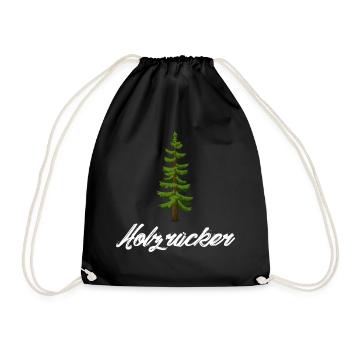 Ich bin Holzrücker - Turnbeutel - Schwarz - Vorne