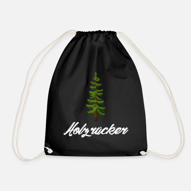 Ich bin Holzrücker - Turnbeutel - Schwarz