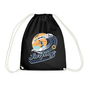 Surfing - Turnbeutel - Schwarz - Vorne