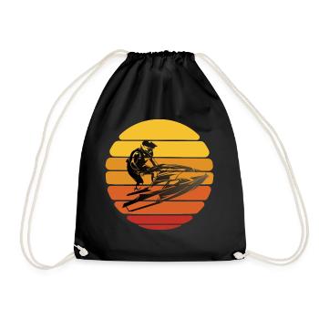 Jet Ski Design TShirt - Turnbeutel - Schwarz - Vorne