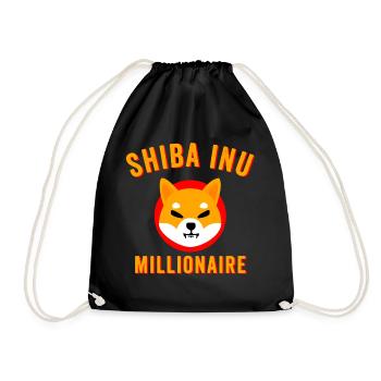 Shiba Inu Token - Shiba inu coin, shib coin, shib - Drawstring Bag - black - Front