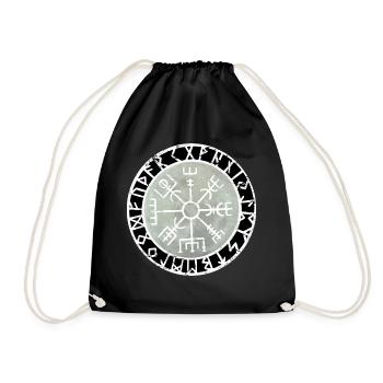 Viking Viking odin runen kompass signe - Sac de sport léger - noir - Devant