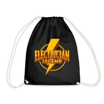 Electrician Legend Travailleur en électronique - Sac de sport léger - noir - Devant