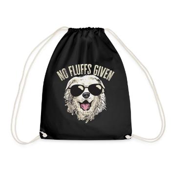Large Pyrenean Dog No lint given Pyrenees - Drawstring Bag - black - Front