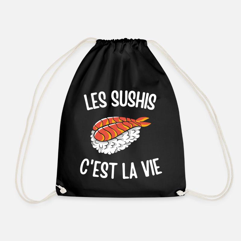 Les sushis c'est la vie - Sac de sport léger - noir