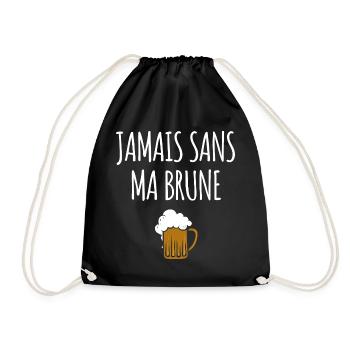 Jamais sans ma brune - Sac de sport léger - noir - Devant