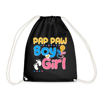 La patte de Pap rose ou bleue t’aime le meilleur grand-père de tous les temps - Sac de sport léger - noir - Devant