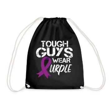 Les durs à cuire portent du violet - Sac de sport léger - noir - Devant