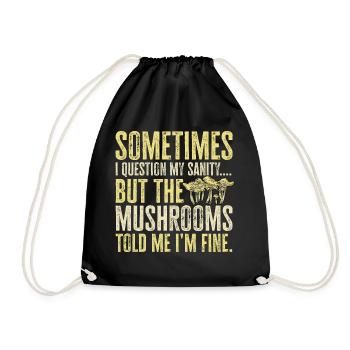 Cueillette de champignons Cueillette de champignons Cueillette de champignons - Sac de sport léger - noir - Devant