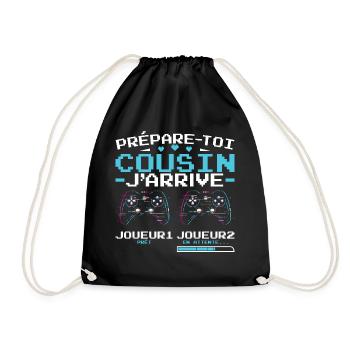 Bientôt Nouvelle Naissance futur Cousin Gamer - Sac de sport léger - noir - Devant