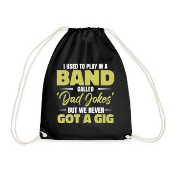 Fathers Day Pun Lover - Drawstring Bag - black - Front