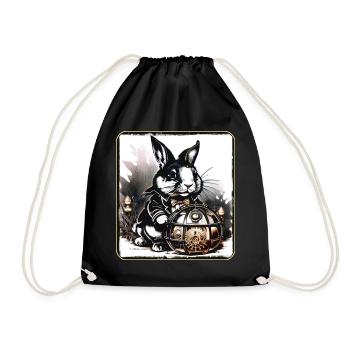 Cooler Steampunk Hae - Turnbeutel - Schwarz - Vorne
