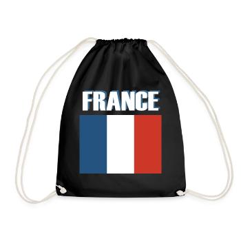 France Flag - Drawstring Bag - black - Front