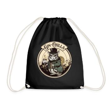 Ginchilla - GinChilla - Chinchilla - Sac de sport léger - noir - Devant