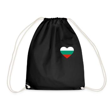 Cœur drapeau Bulgarie - Sac de sport léger - noir - Devant