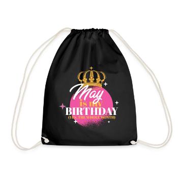 Mai est mon anniversaire Oui Tout le mois Né en mai - Sac de sport léger - noir - Devant