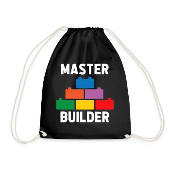 Brick Builder Brick Building Master Builder - Drawstring Bag - black - Front