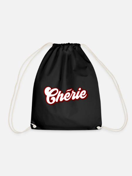 Chérie | Farben änderbar - Turnbeutel - Schwarz