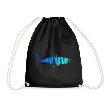 Pêche Pêcheur « Prédateur » Fish Hook Shark - Sac de sport léger - noir - Devant