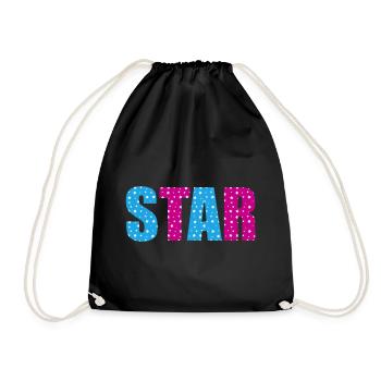 Star Stars | Colors changeable - Drawstring Bag - black - Front