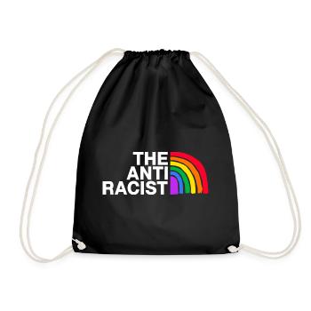 colorful freedom lgbt human rights color antiracist - Drawstring Bag - black - Front
