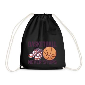 Le basketball n’arrête jamais de dire pour les joueurs de basket-ball - Sac de sport léger - noir - Devant