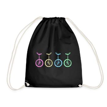 Unicycle Unicycle Unicycle Artist UnicycleVibes - Drawstring Bag - black - Front