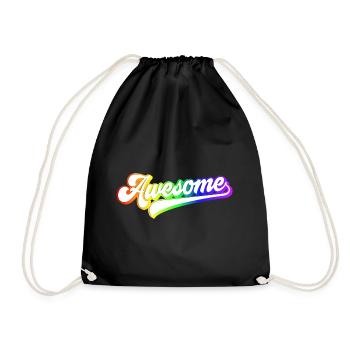 Awesome LGBTQ Pride | Show pride and diversity - Drawstring Bag - black - Front