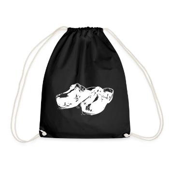 Wooden shoe Hölzler - Drawstring Bag - black - Front
