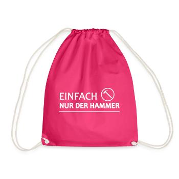 meme heimwerker-king spruch einfach nur der hammer - Turnbeutel - Fuchsia - Vorne