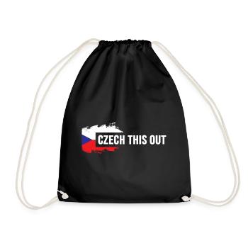 Czech Republic Czech Prague "czech this out" - Drawstring Bag - black - Front