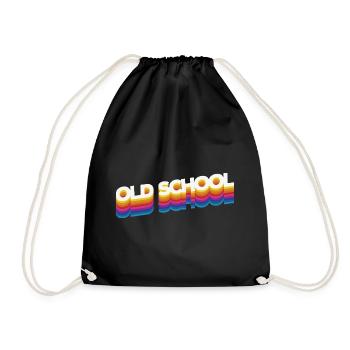 Old school - Drawstring Bag - black - Front