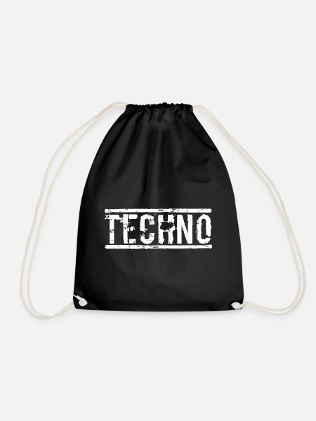 Techno - Turnbeutel - Schwarz