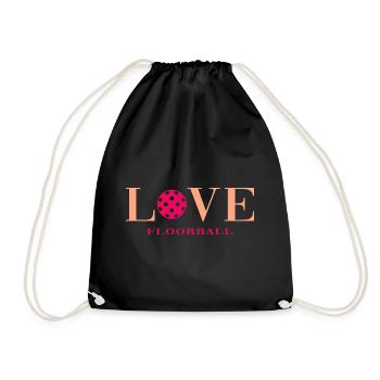 floorballer floorball-love - Turnbeutel - Schwarz - Vorne