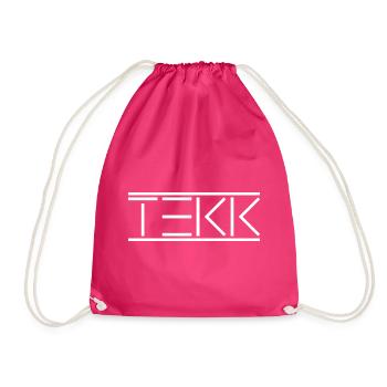Tekk Logo - Drawstring Bag - fuchsia - Front