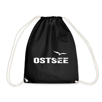 ostsee strandfeeling sommer-vibes rügen moin moin - Drawstring Bag - black - Front