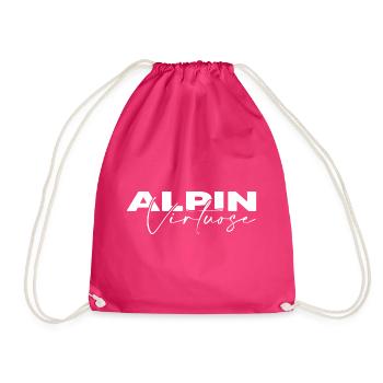skifahrer alpin winter snowboarder pulverschnee - Turnbeutel - Fuchsia - Vorne
