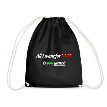 Tout ce que je veux pour Noël, ce sont des gains - Sac de sport léger - noir - Devant