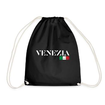VENEDIG VENEZIA ITALIA ITALIEN URLAUB (w) - Turnbeutel - Schwarz - Vorne