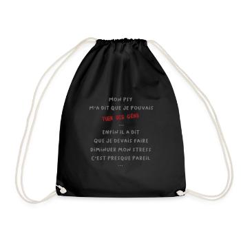 mon psy m a dit que je pouvais tuer des gens - Sac de sport léger - noir - Devant