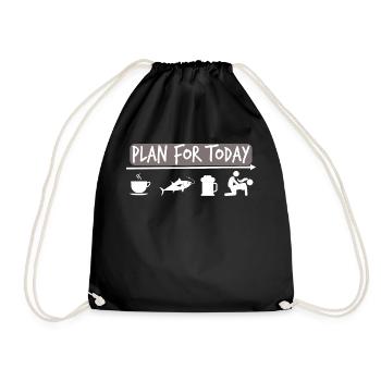 Planifiez pour aujourd’hui - Pêche à la pêche - Gift Angler - Sac de sport léger - noir - Devant