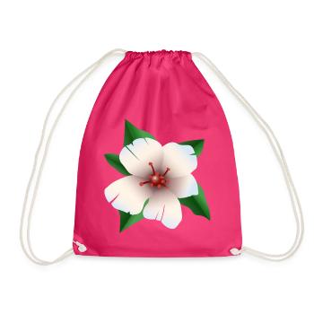Hibiskus - Hibiskusblüte - Turnbeutel - Fuchsia - Vorne