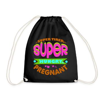 Mère Enceinte Bébé Nourrisson T-shirt Maman - Sac de sport léger - noir - Devant
