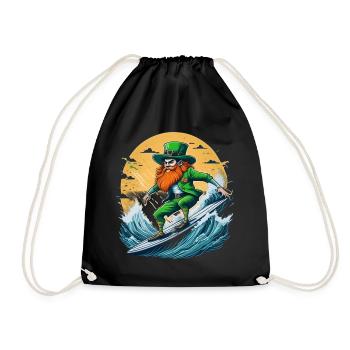 Surf de trèfle de la Saint-Patrick - Sac de sport léger - noir - Devant