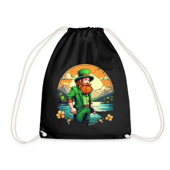 Pêche au trèfle de la Saint-Patrick - Sac de sport léger - noir - Devant